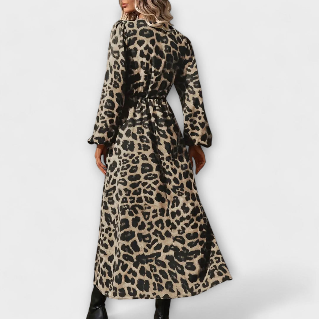 Natalie - Stylové šaty s leopardím potiskem