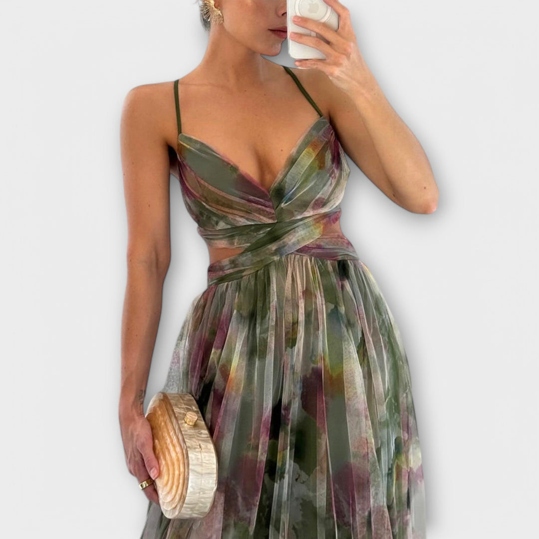 Annai Mesh Maxi Šaty - Elegantní a Přiléhavé
