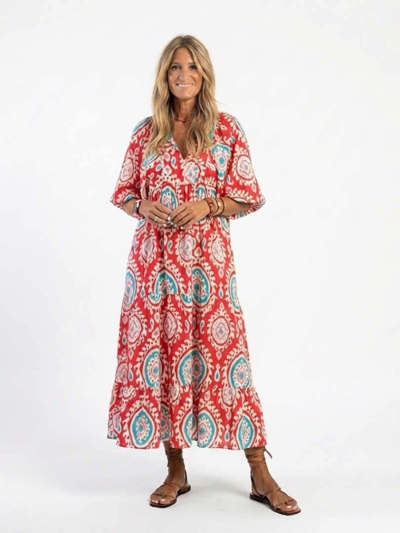 Zaria | Midi šaty s paisley vzorem