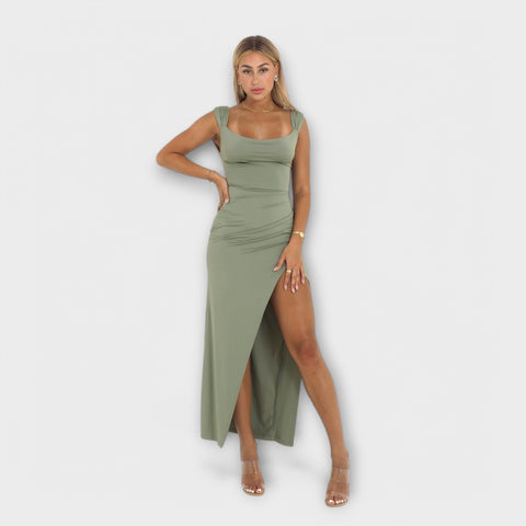 Barbora - Elegante midi šaty ze strečové látky
