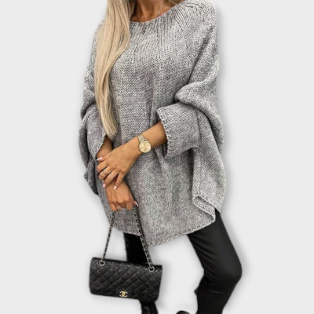 Isabelle - Stylový dámský svetr s kulatým výstřihem