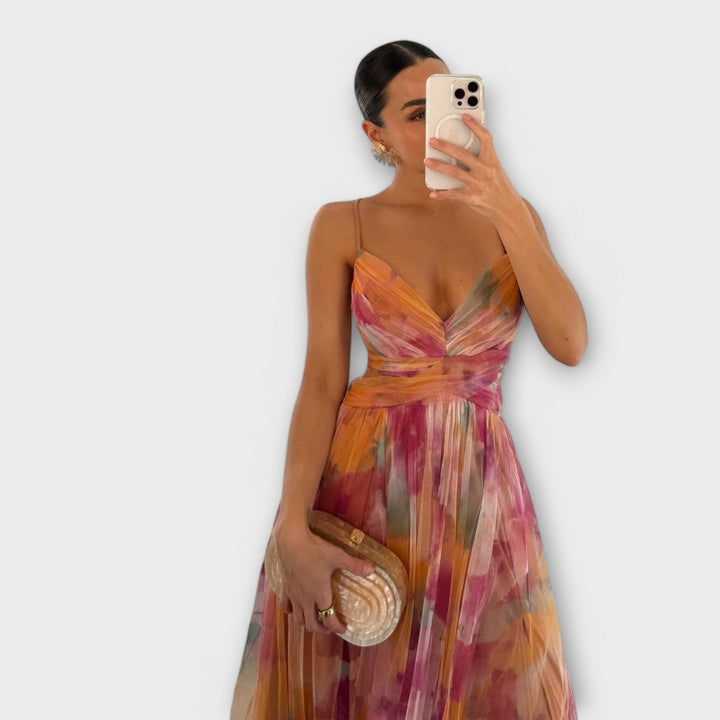 Annai Mesh Maxi Šaty - Elegantní a Přiléhavé