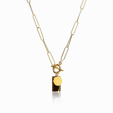 Sára Elegantní Obdélníkový Náhrdelník Minimalistický