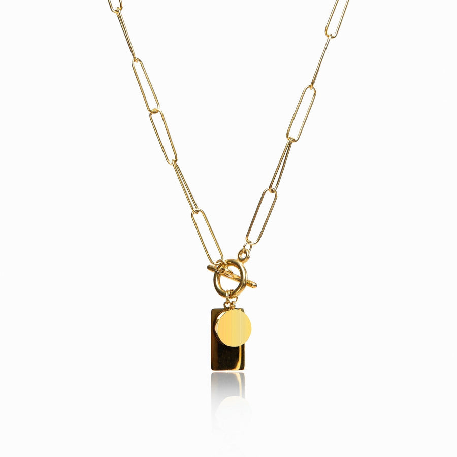 Sára Elegantní Obdélníkový Náhrdelník Minimalistický