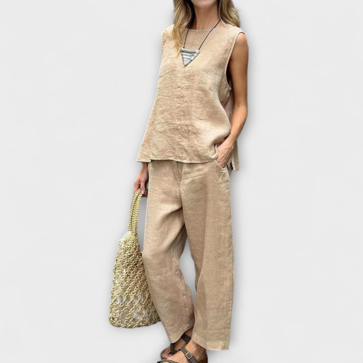 Jennifer - Uvolněný bavlněno-lněný outfit