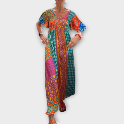 Melania - Vibrantní Boho šaty