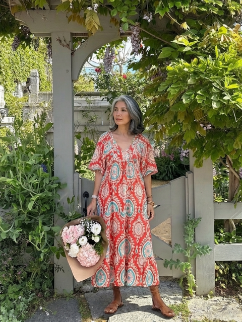 Zaria | Midi šaty s paisley vzorem