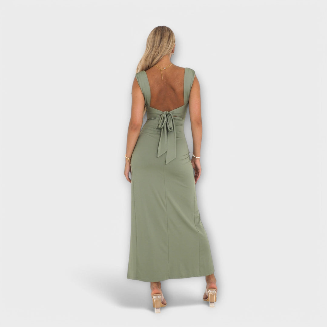 Barbora - Elegante midi šaty ze strečové látky
