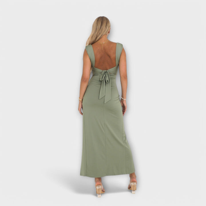 Barbora - Elegante midi šaty ze strečové látky