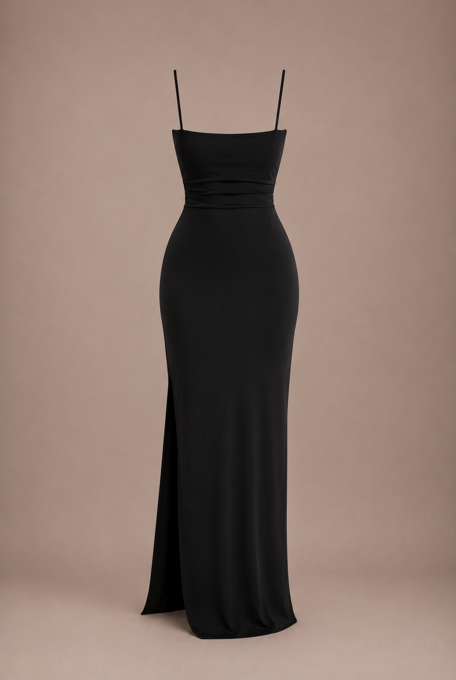 Letné Bodycon Šaty na Ramienka s Rozparkom