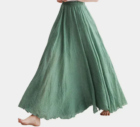 Kristýna Elegantní Vysokopásová Dlouhá Sukně Vzdušná