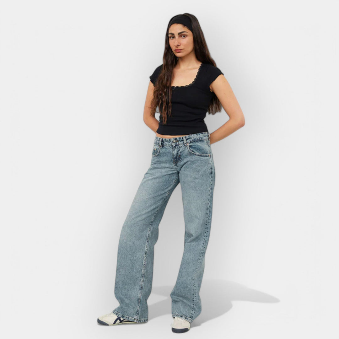 Jaroslava Luxusní Nízké Džíny Každodenní Pohodlné