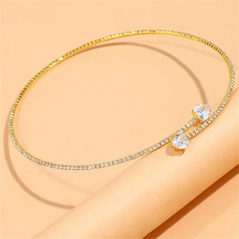 Choker Cuore di Cristallo