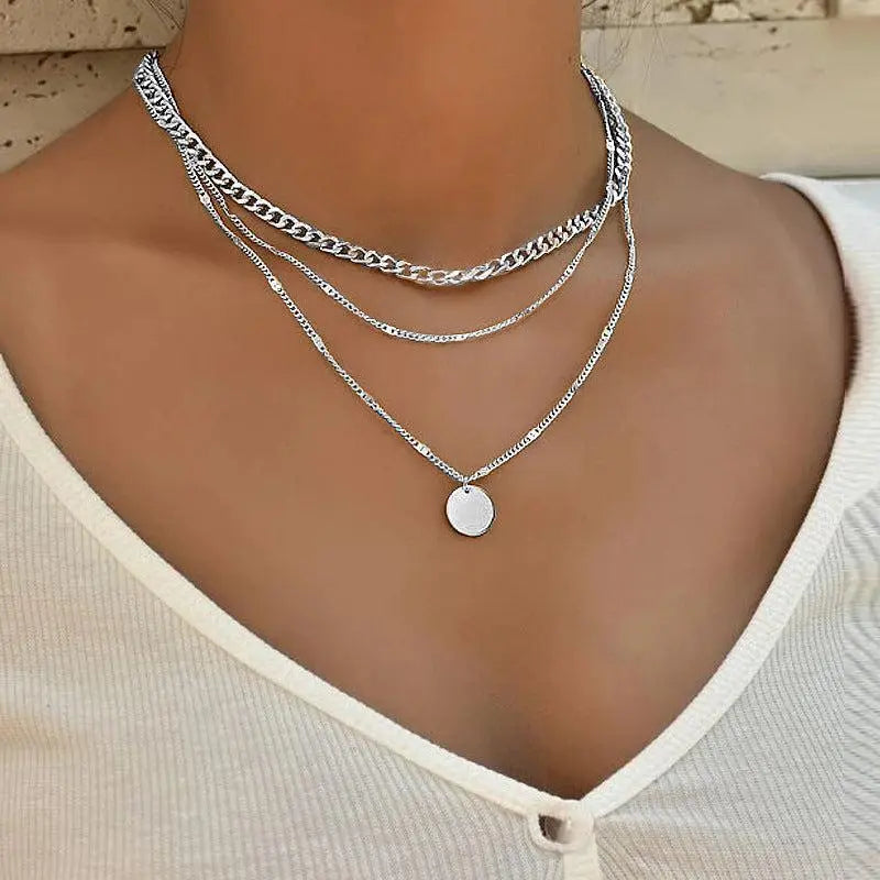 Elegantní Náhrdelník Pozlacený Zlatem a Stříbrem