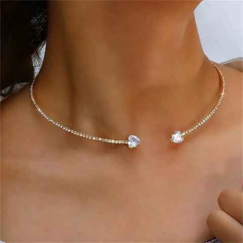Choker Cuore di Cristallo