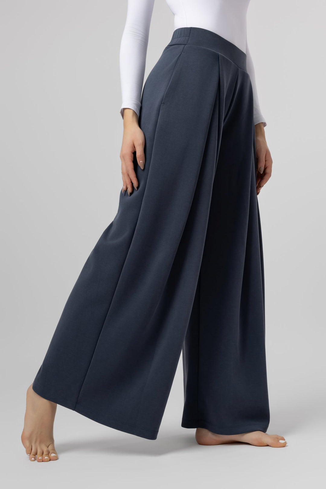 Kalhoty ChicLine Relaxed Azurea