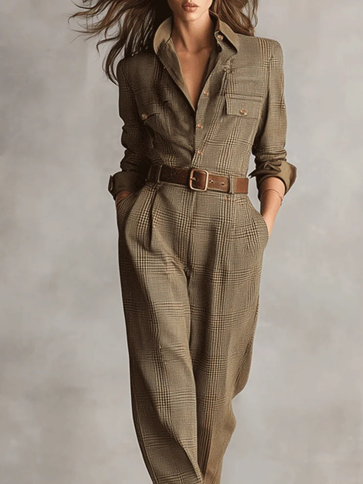 Lucy | Kostkovaný Jumpsuit