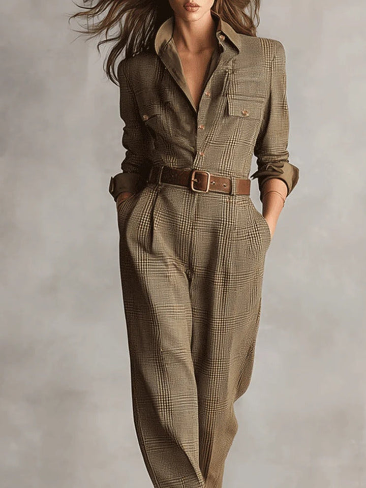 Lucy | Kostkovaný Jumpsuit
