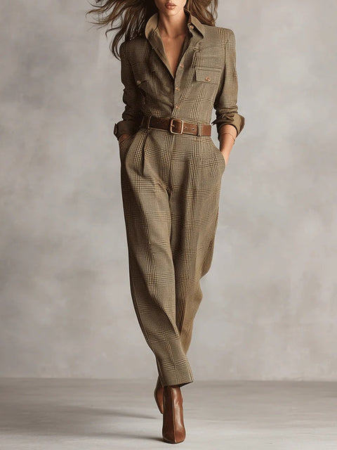 Lucy | Kostkovaný Jumpsuit