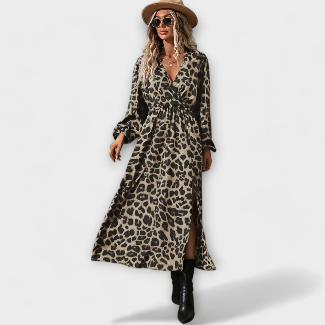 Natalie - Stylové šaty s leopardím potiskem