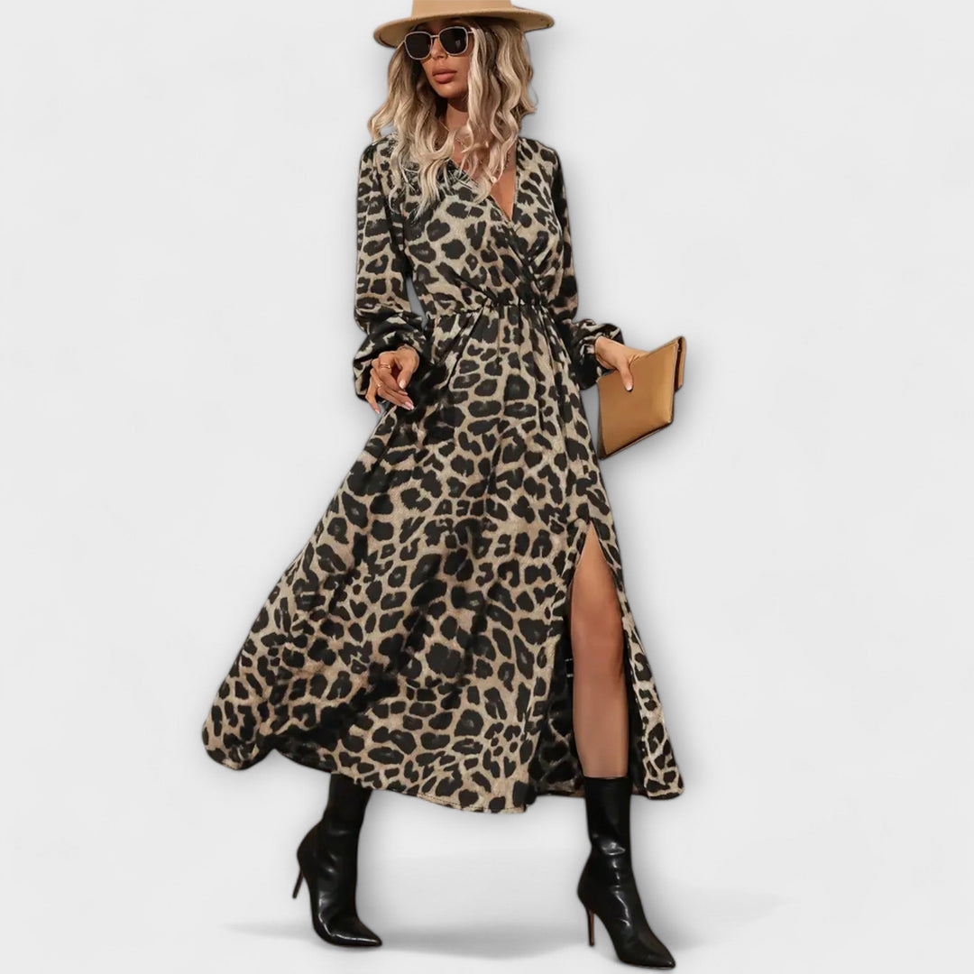 Natalie - Stylové šaty s leopardím potiskem