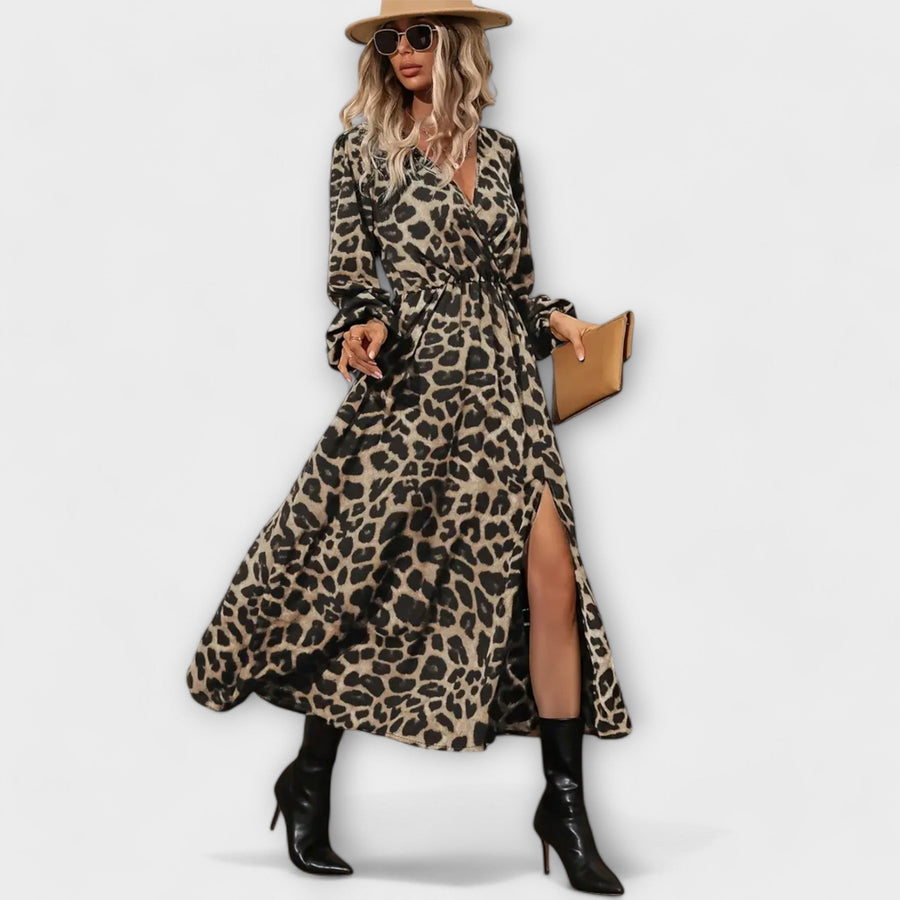 Natalie - Stylové šaty s leopardím potiskem