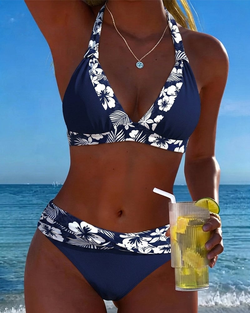 Nadin™ — Květinové bikiny s vysokým pasem